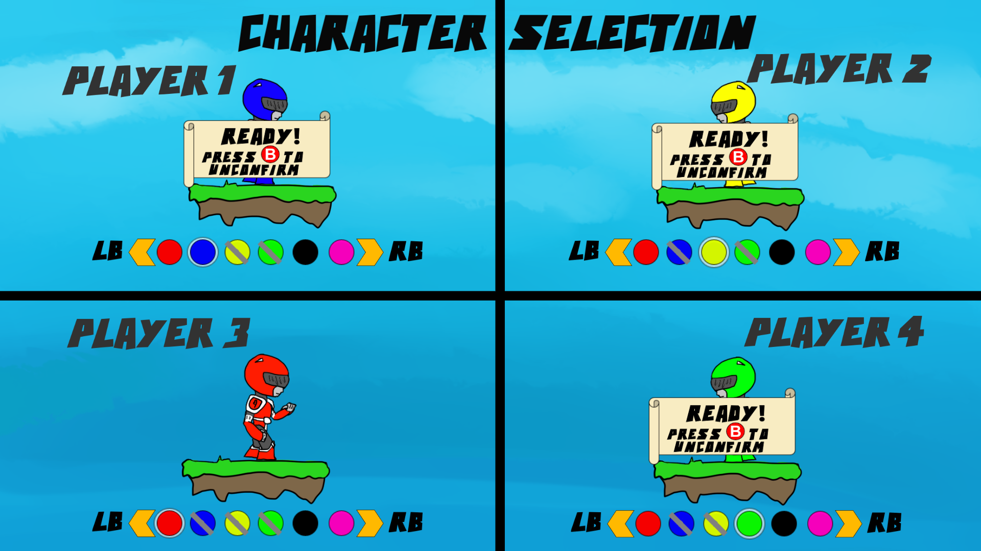 Beta Rangers Character Selection